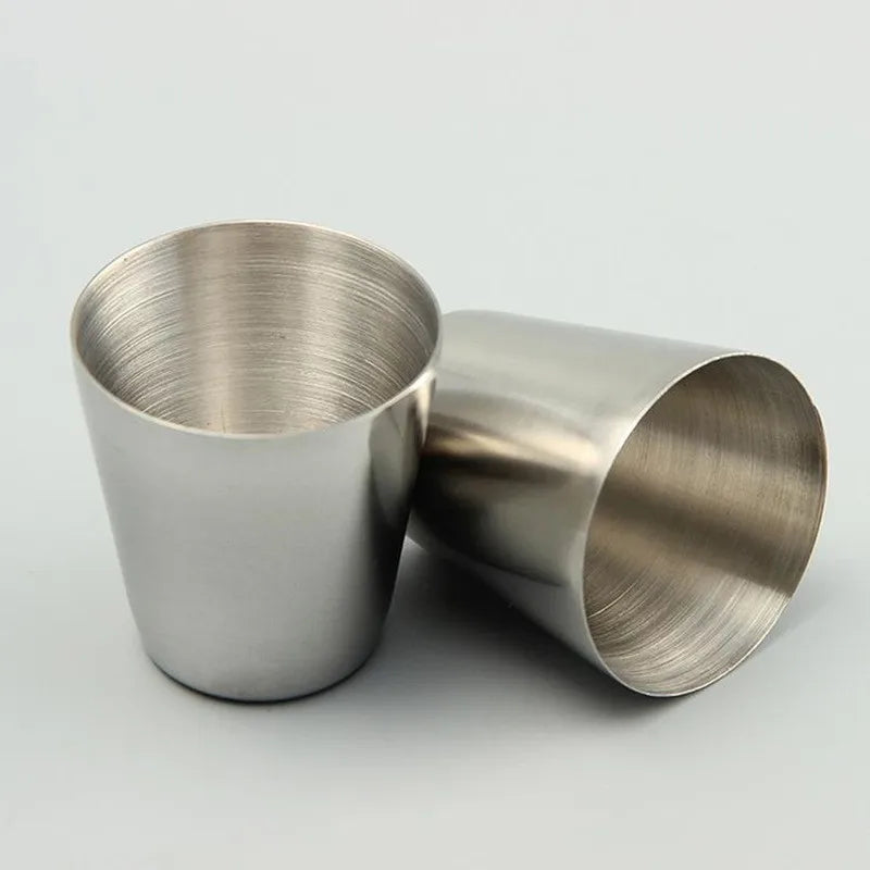 1oz 8 oz Stainless Steel Shot Cups Glass Drinking Vessel for Beer Coffee