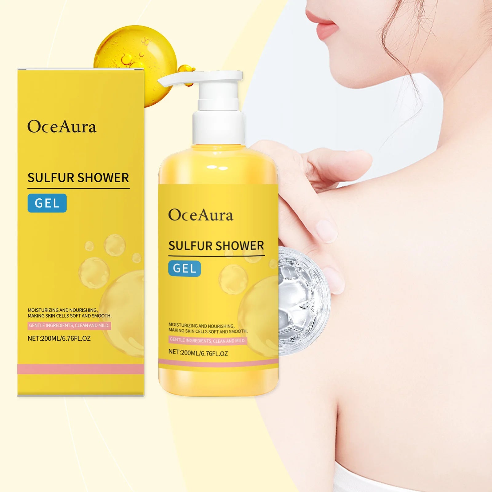 OceAura Hot Selling Gentle Cleansing Skin Smooth and Delicate Moisturizing Refreshing Oil Control Shower Gel