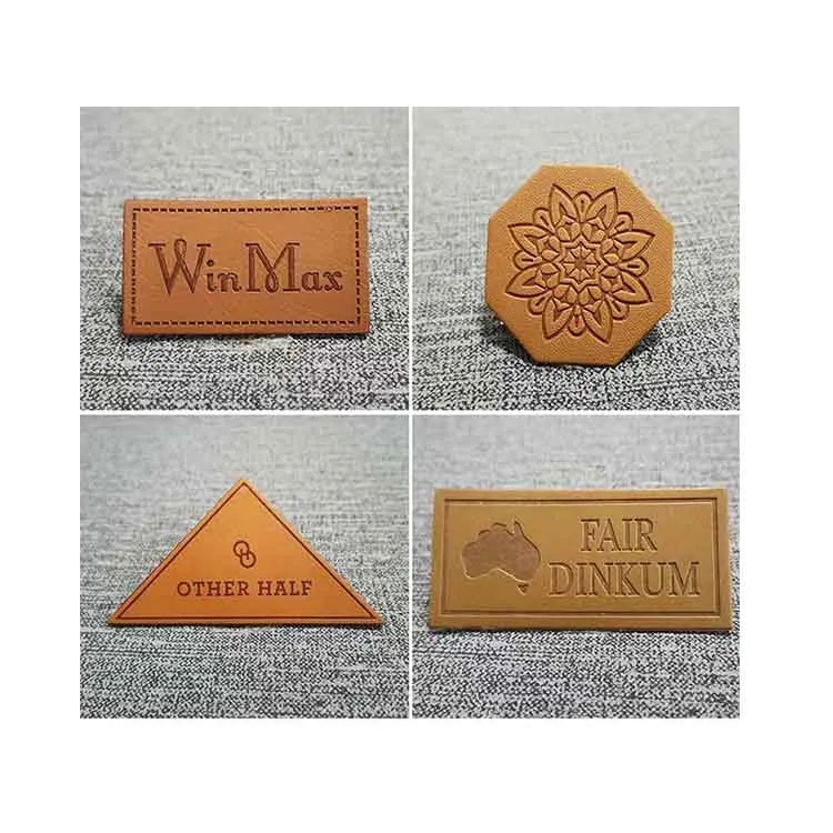 Custom Emboss Leather Tag Patch Label for Jeans