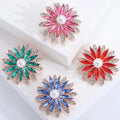 Hot Sale Charms Brooch Jewelry Women Gifts Bridal Brooches Pin Bouquets Wedding Crystal Rhinestone Sunflower Brooch Pin