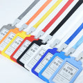 Customized Logo Office Cardholder Letter Pattern Rubber ID Badge Reel with Neck Lanyard for Business Cards