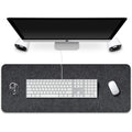 Dark Grey Felt Office Desk Pad Desk Mouse Pad Desk Pad Protector Writing Mat for Office and Home