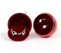 Valentine's Day Gift Box Red Single Branch Rose Ring  Necklace Jewelry Box