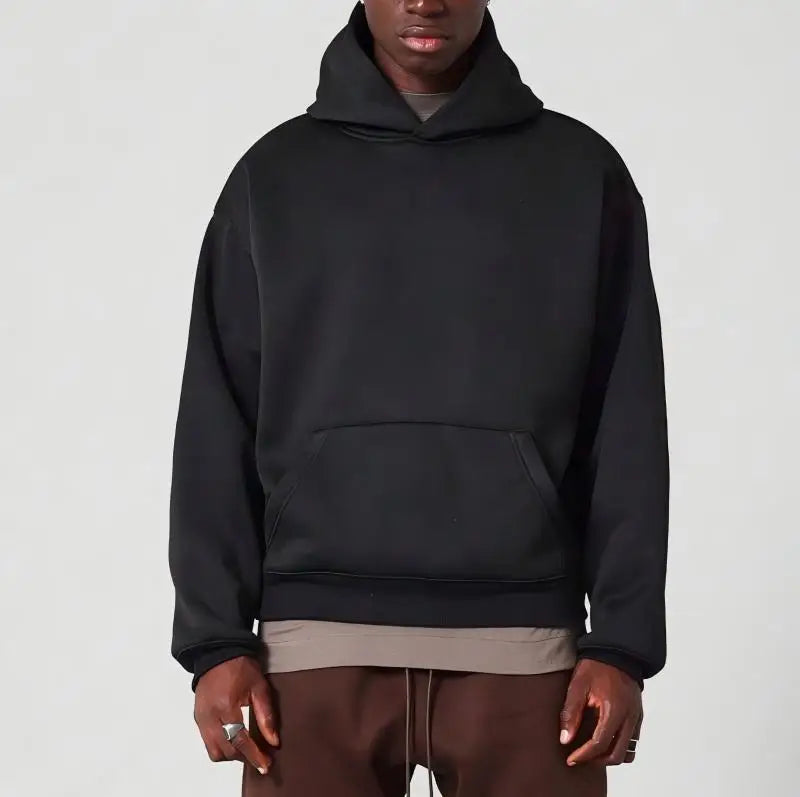Custom Hoodie Heavyweight French Terry Drop  Shoulder Fleece Cotton Polyester Pullover Hoodie Oversized Fleece Overhead Hoodie