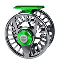 Aluminum 3+1 BB Fly Fishing Wheel Green Color Fly Fishing Reel CNC Machine Right & Left Handle Fly Reel