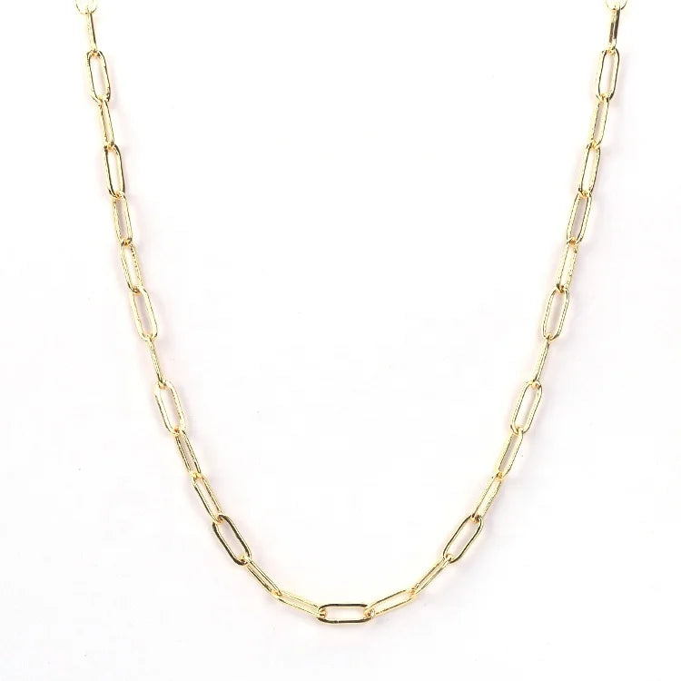 2020 Fashion Hot Selling Gold Plated Link Chain Choker Necklace Geometric Jewelry for Wedding Party Engagement or Gift