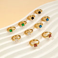 Fashionable Italian Custom 316 Stainless Steel Jewelry Wholesale 18K Gold Plated Colorful Zircon Hypoallergenic Hoop Earrings