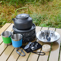 Portable Induction Compatible Cookware Set for Outdoor Camping Backpacking & Picnics Durable Saute & Frying Pans