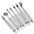 7 Piece Set Kitchen Carving Knife Set Stainless Steel Corer Core Extractor Fruit Digger Watermelon Digger