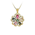925 Sterling Silver Pendant Zircon Jewelry Wholesale Colorful Cubic Zircon Pendant for Necklace