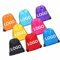 Wholesale 210D Polyester Water Resistant Drawstring Backpack Non-woven Fabric Drawstring Bag With Logo