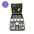 Hydraulic Pressure Test Kit With 5 Gauges 5 Test Hoses 13 Couplings and 14 Tee Connectors Hydraulic Test Gauge Kit