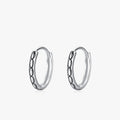 Ailmay Fashion Personality 925 Sterling Silver Hoop Earrings for Women Minimalist Party Accessories Fine Jewelry