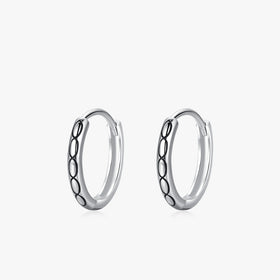 Ailmay Fashion Personality 925 Sterling Silver Hoop Earrings for Women Minimalist Party Accessories Fine Jewelry