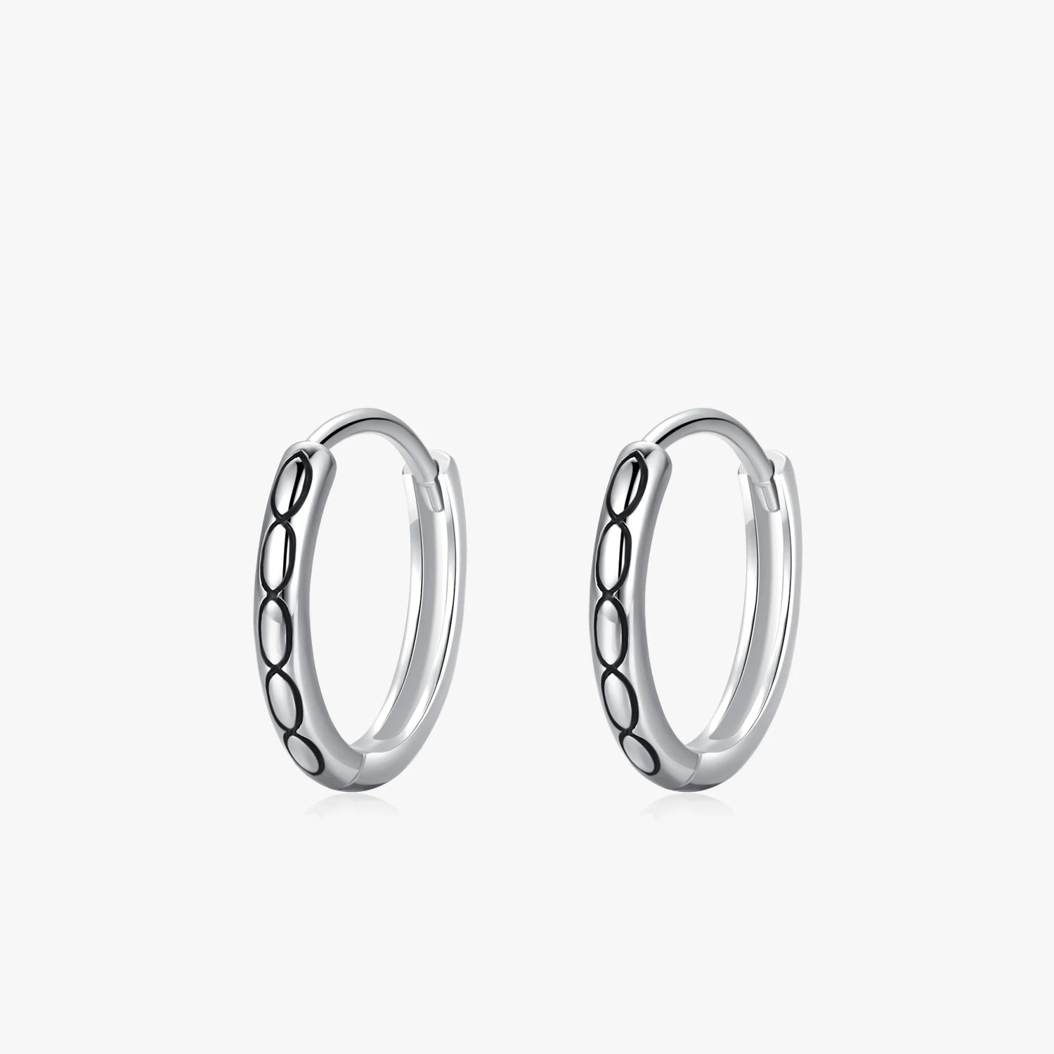 Ailmay Fashion Personality 925 Sterling Silver Hoop Earrings for Women Minimalist Party Accessories Fine Jewelry