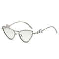 Hot Sales 2025 Cat Eye Frame Women Assorted Color Lenses Copper Lady Frameless Sunglasses