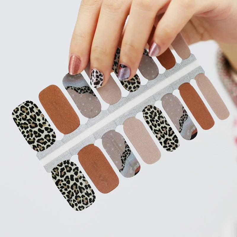 Popular Huizi Brand 3D Waterproof French Japanese Style Plastic Nail Wraps for Nail Art