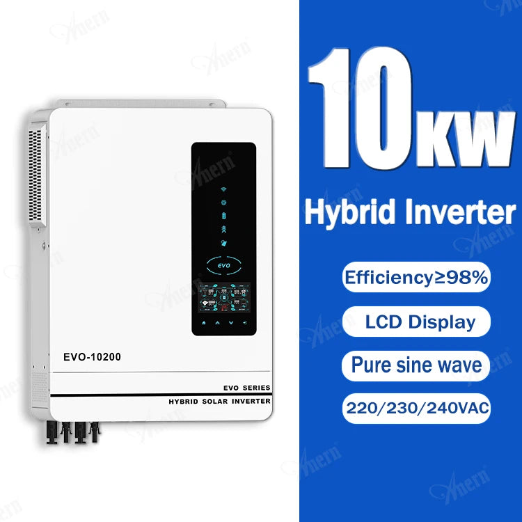 High Frequency 7.2 kw 8.2 kw 10.2 kw Hybrid Solar Inverter with Mppt Controller