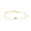 CZCITY 14K Gold Plated 925 Silver Adjustable Trendy Chain Link Bracelet Jewelry with Pendant  Wholesale