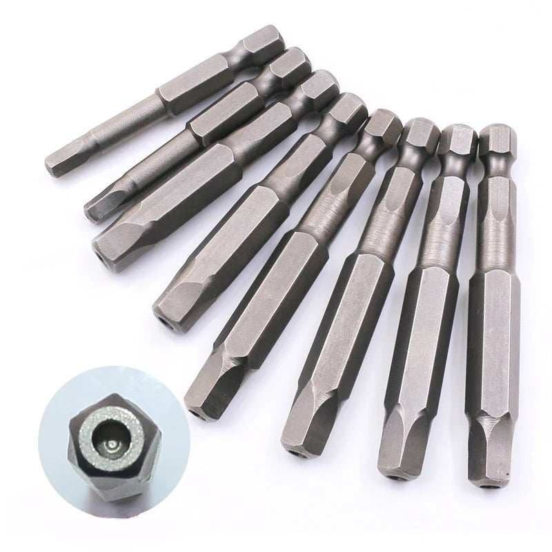MD Pentagon Magnetic Screwdriver Drill Bits for Bicycle Security 1/4" Hex Shank S2 Multi-function Manual/Electric DIY Hand Tool