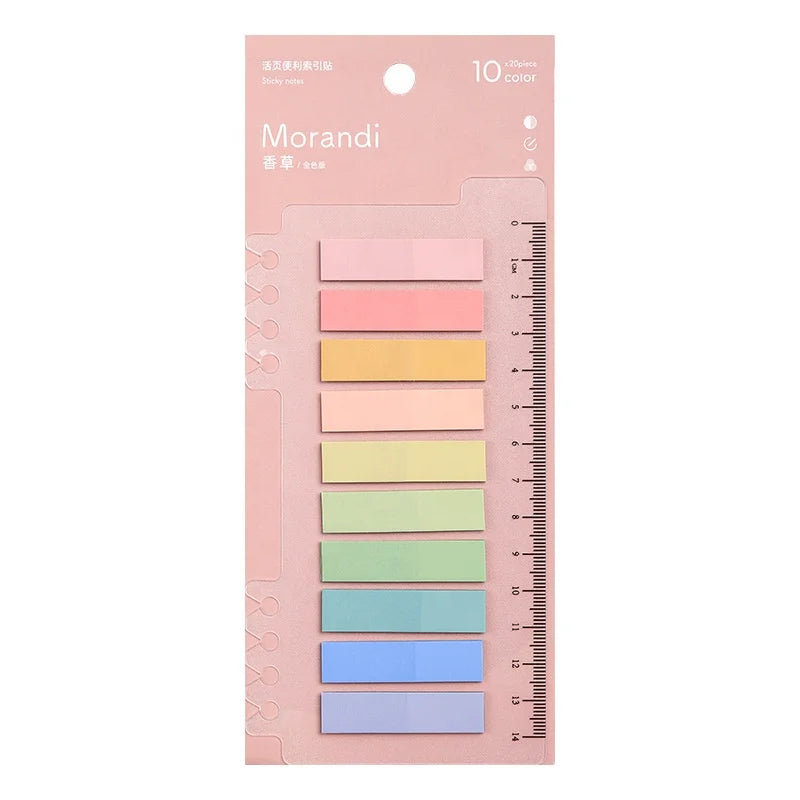 Classic Cute Colored Office School Index Label Mug Memo Pad Morandi Sticky Notepad Lot for Planner Notebook Stationery Supplies