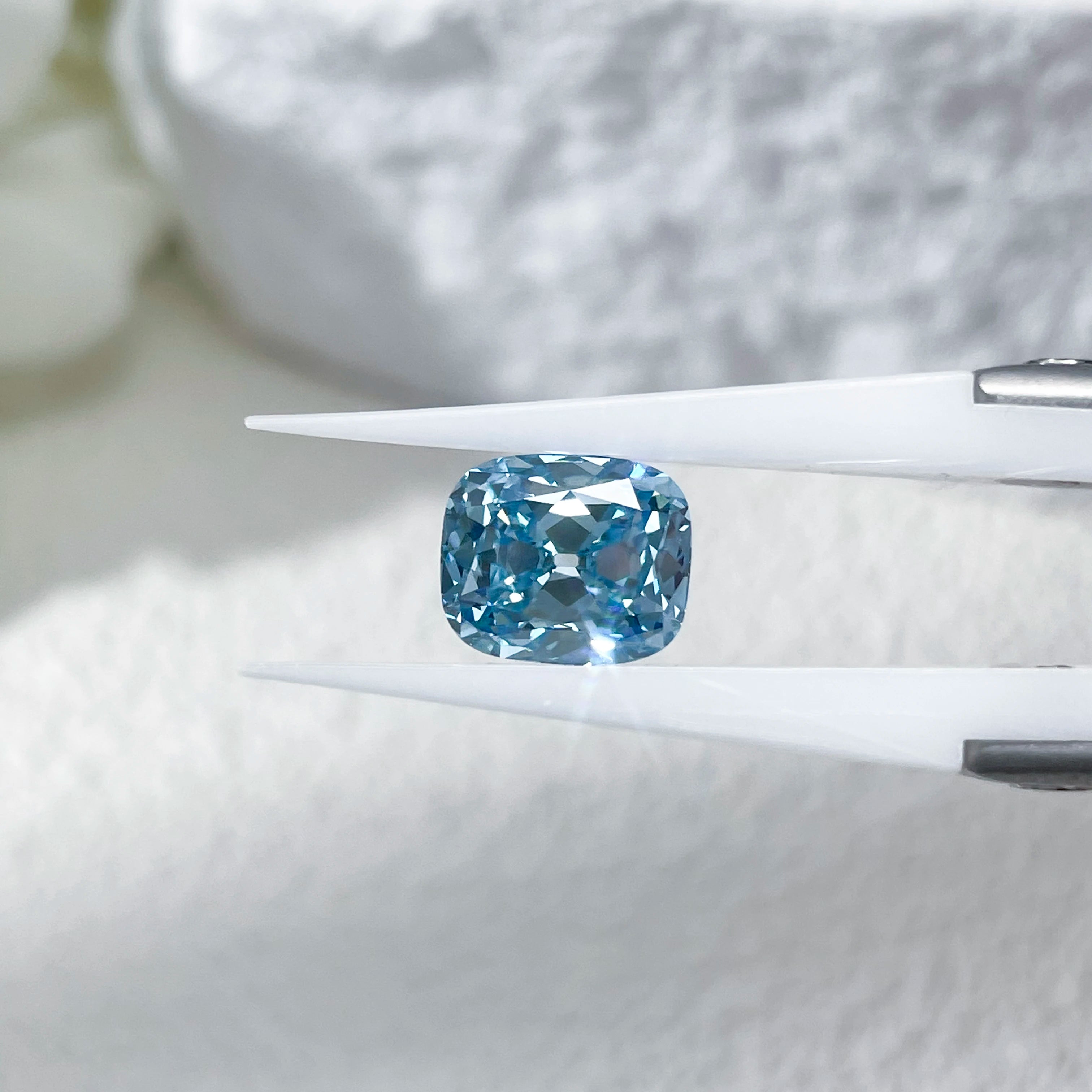 Starsgem 3.46ct Old Mine Cut Lab Grown Diamond VS Clarity Cushion Shape Synthetic Jewelry Jewelry Making Heat Lab Created Sale