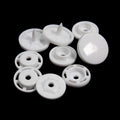 Factory Direct ABS White Resin Snap Press Stud Custom Plastic Snap Clip Buttons Shank for Garments Bags Featuring Logo Beads