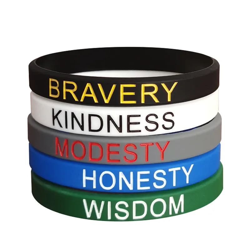 In Stock Custom High Quality Multiple Color Silicone Bracelets Simple Style Inspirational Silicone Bracelet