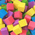 Woxin Colorful Background Texture of Soft Cube Blocks Toddler Kids Blocks Pit Foam Cubes for Decor Diy Math Manipulatives