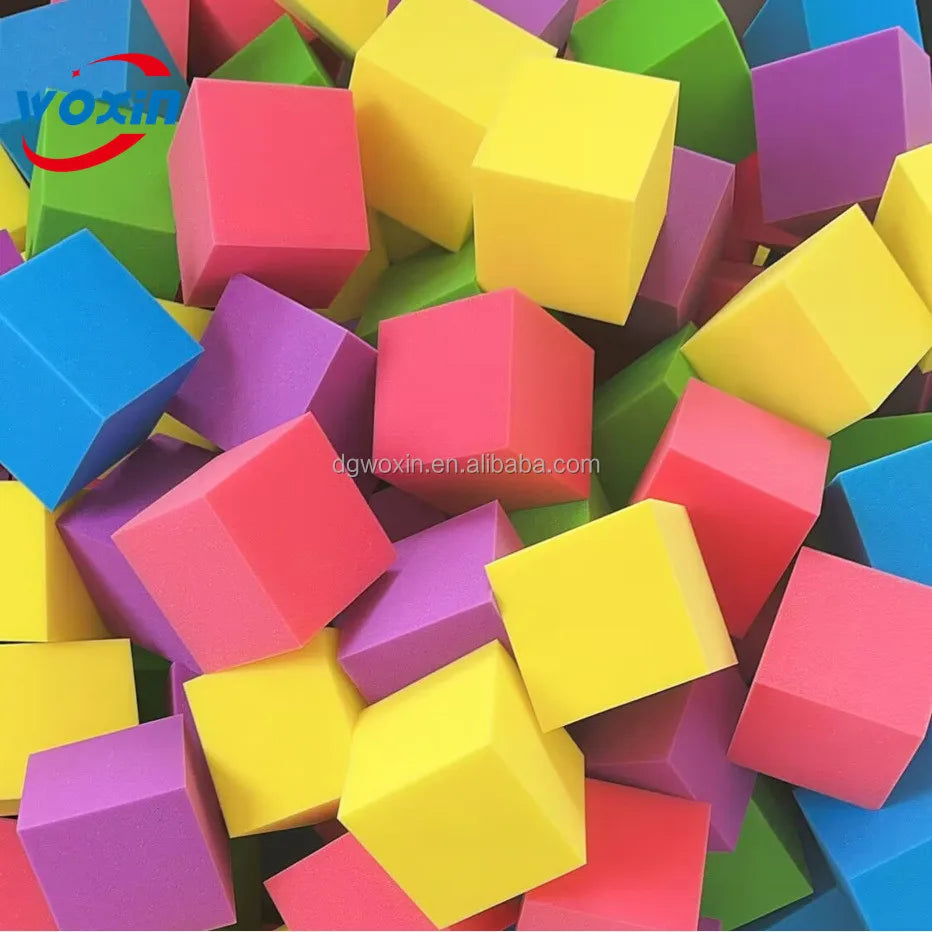 Woxin Colorful Background Texture of Soft Cube Blocks Toddler Kids Blocks Pit Foam Cubes for Decor Diy Math Manipulatives