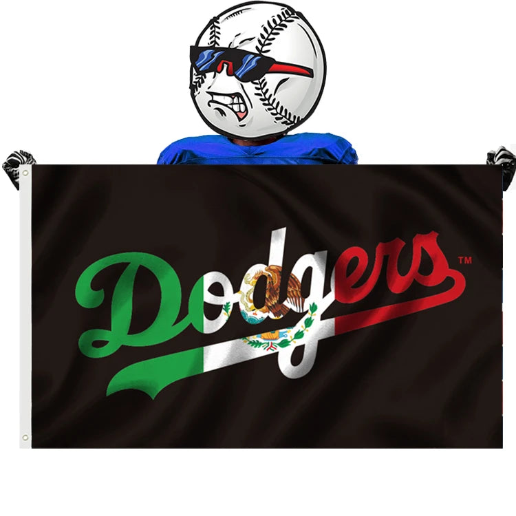 Customizable 3X5FT Dodgers Mlbs Team Banners Baseball LAs Dodgers Flags for Mexican Fans
