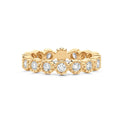 LOZRUNVE 925 Sterling Silver Shinning CZ Beaded Edge Stackable Diamond Eternity Ring