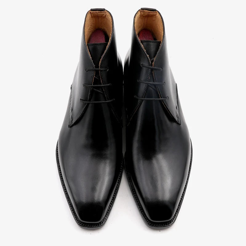 Goodyear Welt Ankle Boots for Men Shoes Leather chelsea Boots Men Genuine Leather Original Chaussures-Homme Luxury Men Boots