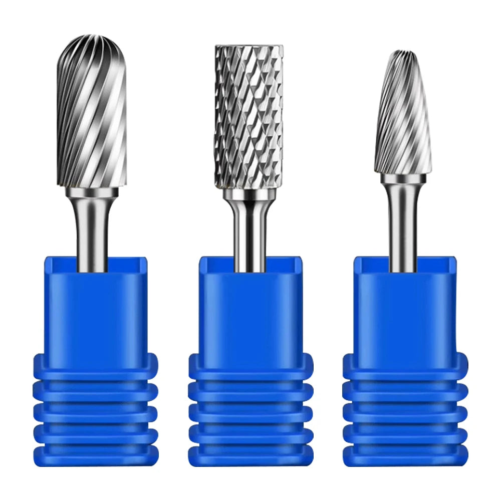 Lanke Shank 6mm Burrs Double Single Cut Tungsten Carbide Rotary Files Grinding and Polishing Tools