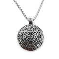Vintage 12 Zodiac Six-pointed Star of David Talisman Seal Solomon Pendant