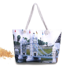 2021 Transfer Print City Design Kids Summer Beach Bag Wholesale Pvc Leather Beach Bags