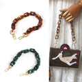 Fashion Large Big Chunky Resin Plastic Acrylic Clutch Purses Frames Decorative Chains Straps Handles for Tote Handbags