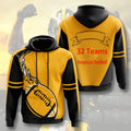 New Design American Football 32 Team 3D Prints Pullover Hoodie Sweatshirts