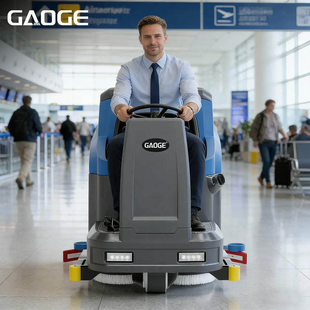 GAOGE F1100 Best Selling High Power High Performance Ride-On Floor Washing Scrubber Industrial Intelligent Charging System MegaBDM