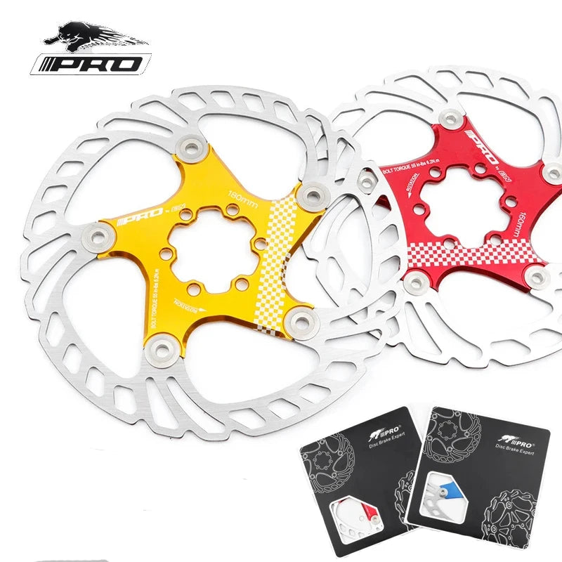 IIIPRO Bicycle Quick Cooling Floating Rotors 140/160/180/203mm MTB Disc Brakes Rotor Hydraulic Brakes Rotors for Mountain Bike