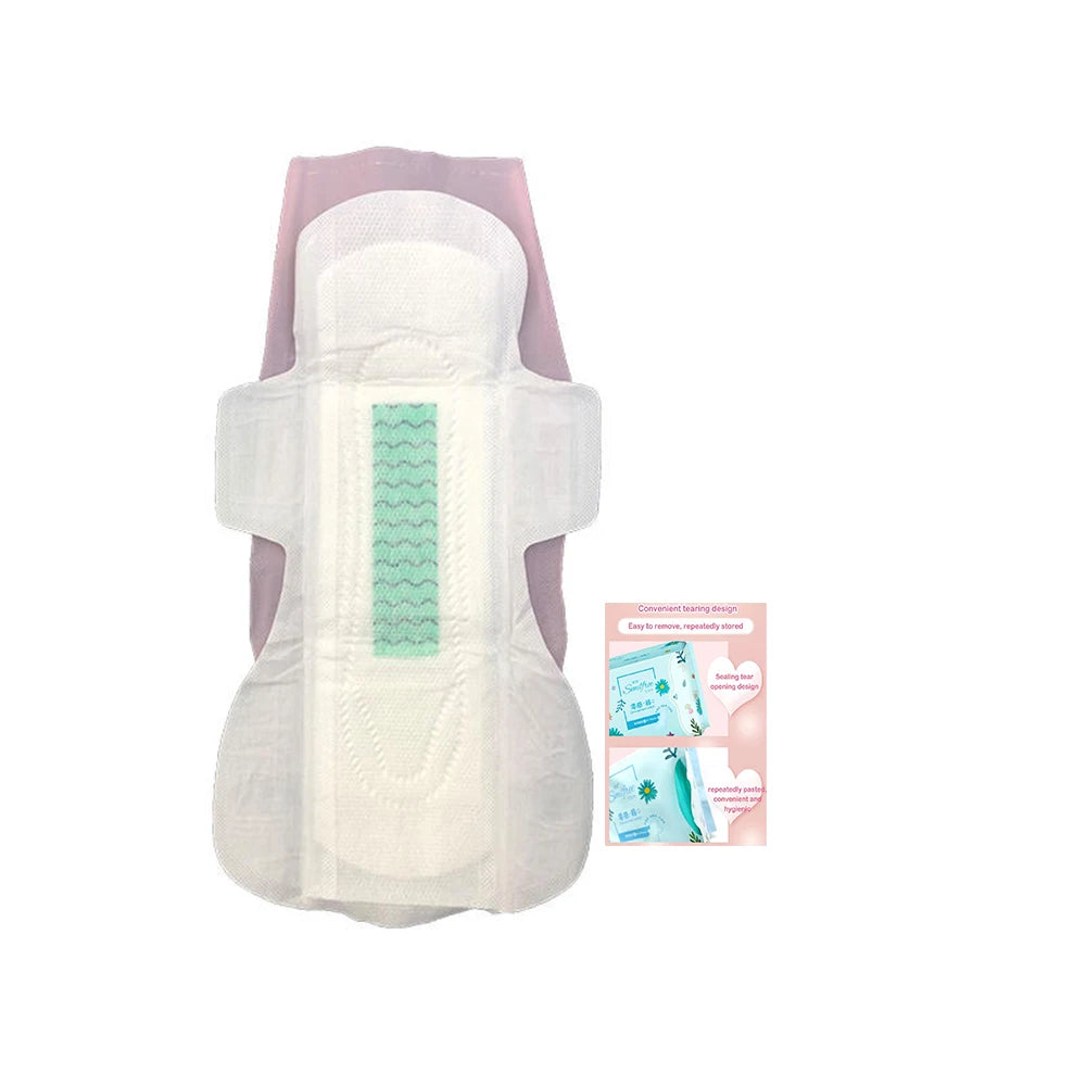 OEM Organic Cotton Disposable Lady Sanitary Pad Breathable Anion Sanitary Napkin Pads
