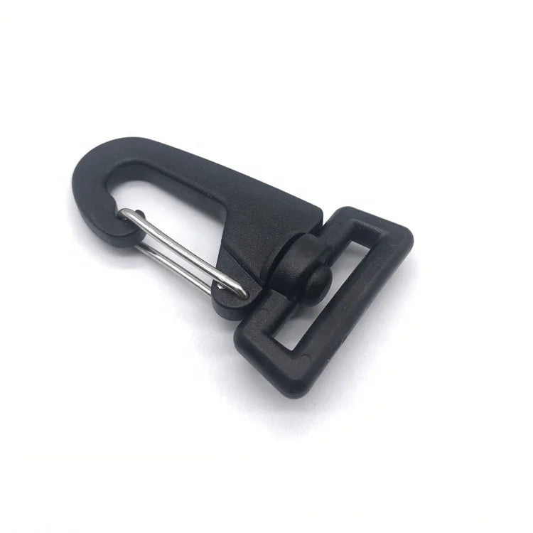 Strapworks Plastic Rotating Snap Hooks - Black Heavy Duty Swivel Lobster Claw Clasps Used on a Variety of Straps