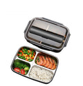 Kids Bento Box Sealed Leakage Proof 304 Stainless Steel Lunch Box with PP Lid Office Food Container
