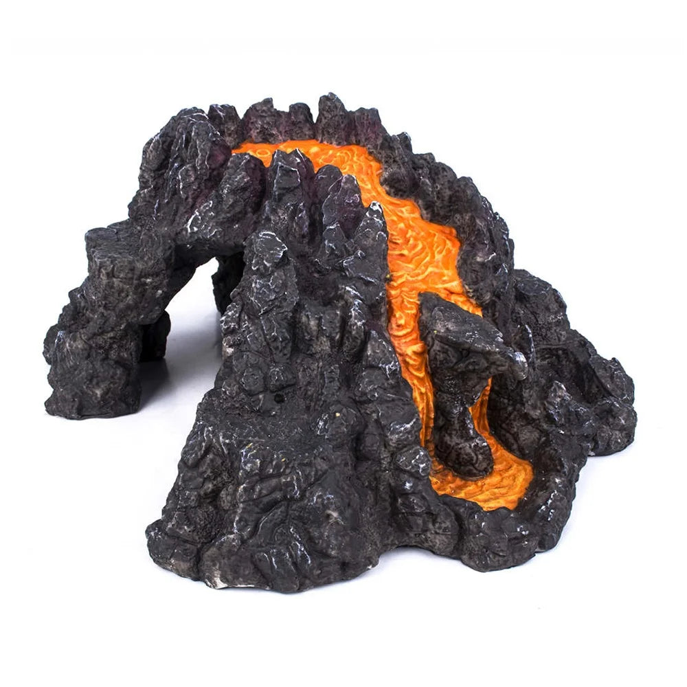 Large Resin Volcano Shape Climbing Rock Shelter Decoration Reptile Hide Cave