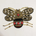 Stoned Beaded Insect Embroidery Sew-on Patches for Hat/handbags LT9317