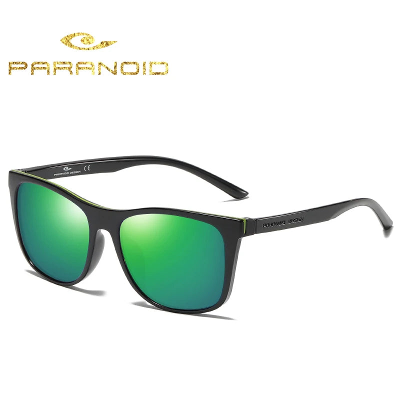 2026 Retro PARANOID HD Sunglasses for Men Hot Selling Blue Frame with Green Polarized Lenses PC TAC Material Reasonable Price