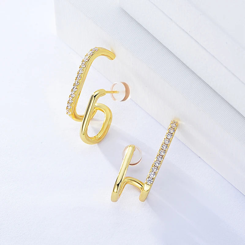 New Design Best Selling High-end Famous Designer Style Simple Modern Personalize Twist Gold Earring