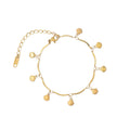 Chris April Fashion Jewelry in Stock PVD Gold Plated 316L Stainless Steel Shell Charm Bracelet for Women
