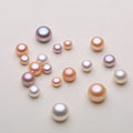 2-14mm Natural Freshwater Pearls for Earring Jewelry Making Half-Drilled Loose Flat Back Freshwater Pearls Buttons