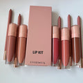 Top Trending Nude Packaging Vegan Cream Lip Gloss Liner Kit Collection Private Label